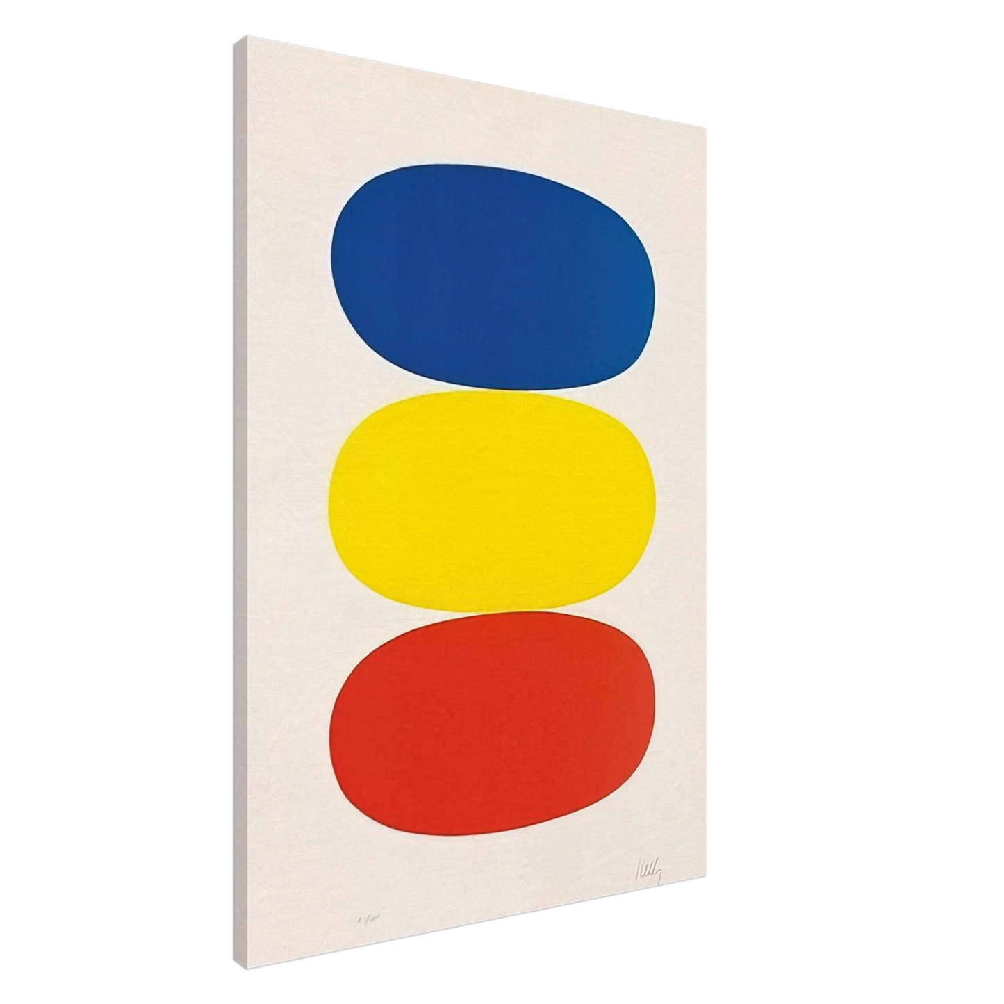 Ellsworth Kelly - Blue and Yellow and Red-Orange Canvas - 20x30 cm / 8x12 inches-canvas