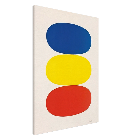 Ellsworth Kelly - Blue and Yellow and Red-Orange Canvas - 20x30 cm / 8x12 inches-canvas