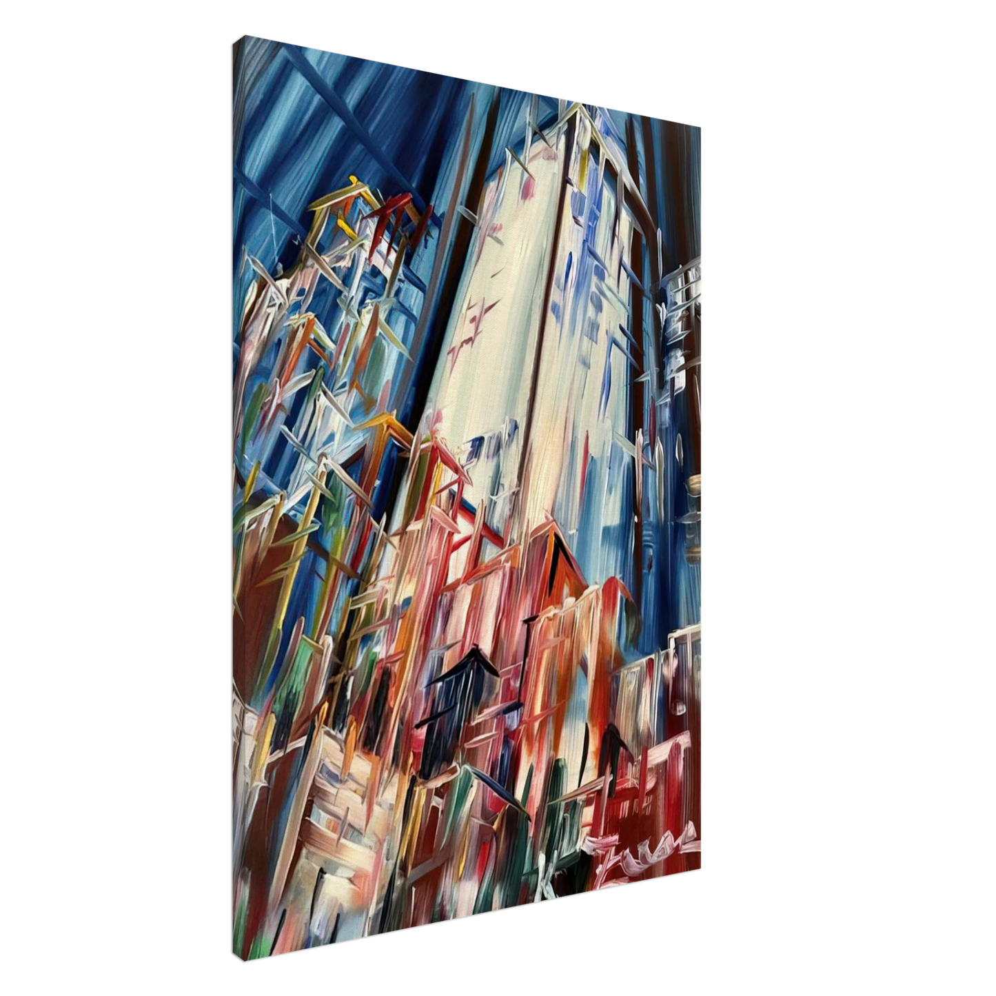 Konrad Zuse - Wolkenkratzer - 1995 Germany Canvas - 20x30 cm / 8x12 inches-canvas