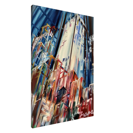 Konrad Zuse - Wolkenkratzer - 1995 Germany Canvas - 20x30 cm / 8x12 inches-canvas