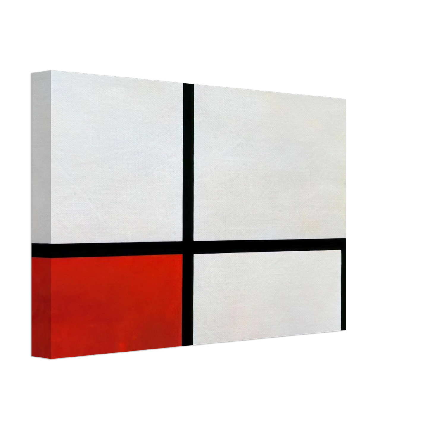Piet Mondrian - Composition N. 1 with Red and Blue Canvas - 40x60 cm / 16x24 inches-canvas