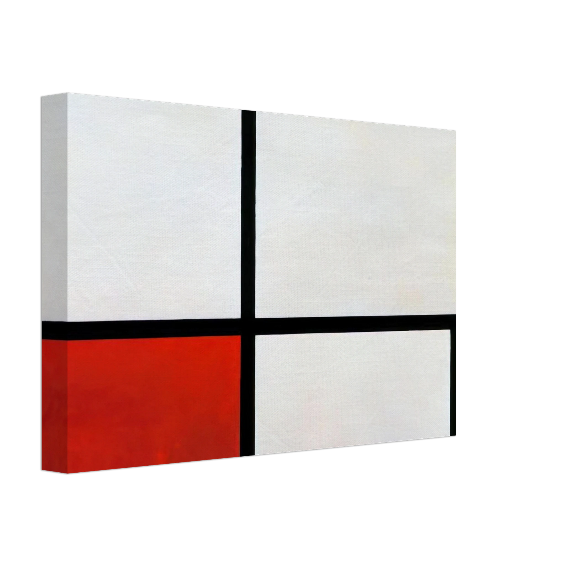 Piet Mondrian - Composition N. 1 with Red and Blue Canvas - 40x60 cm / 16x24 inches-canvas