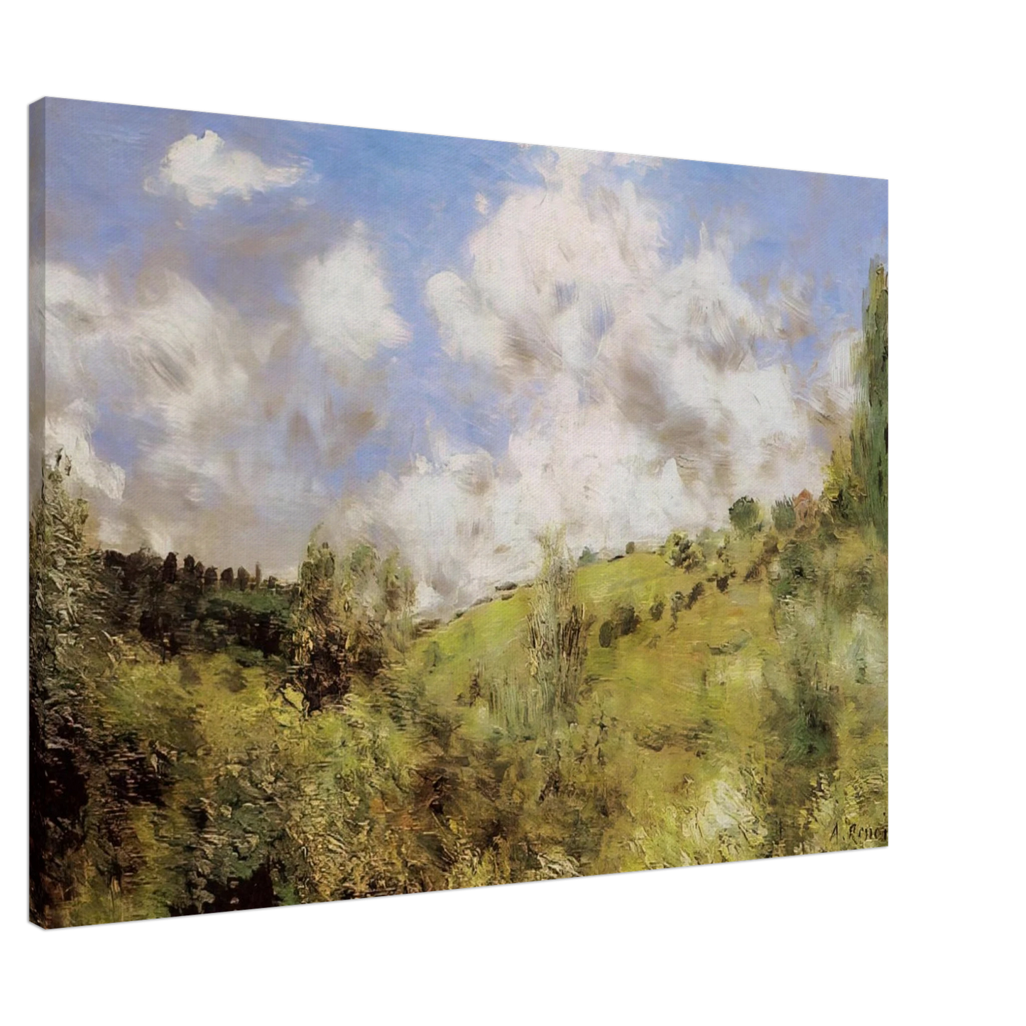 Pierre-Auguste Renoir - Strong Wind Gust of Wind Canvas - 20x30 cm / 8x12 inches-canvas