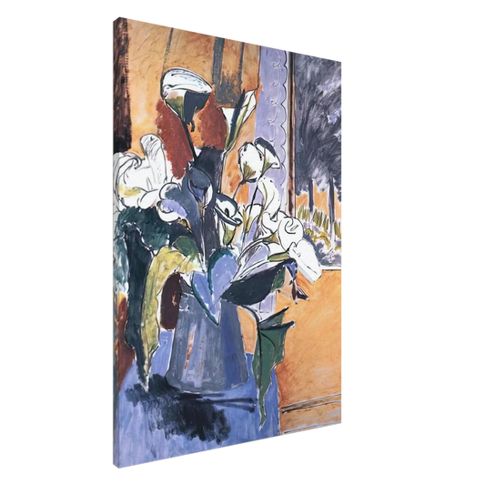Henri Matisse - FLOWERS ON THE WINDOWSILL 1913 Canvas - 20x30 cm / 8x12 inches-canvas