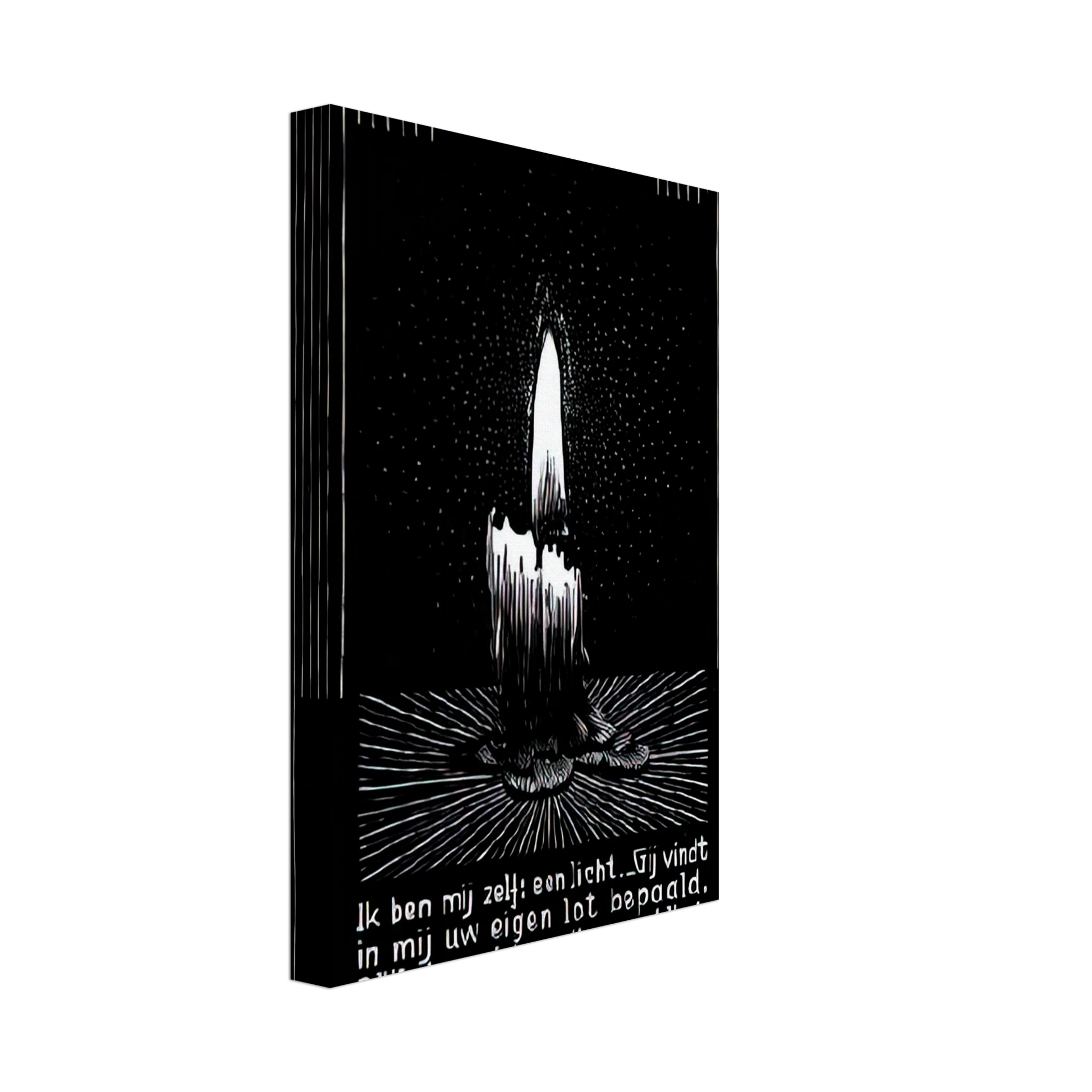 MC Escher - EMBLEMATA CANDLE FLAME Canvas - 70x100 cm / 28x40 inches-canvas