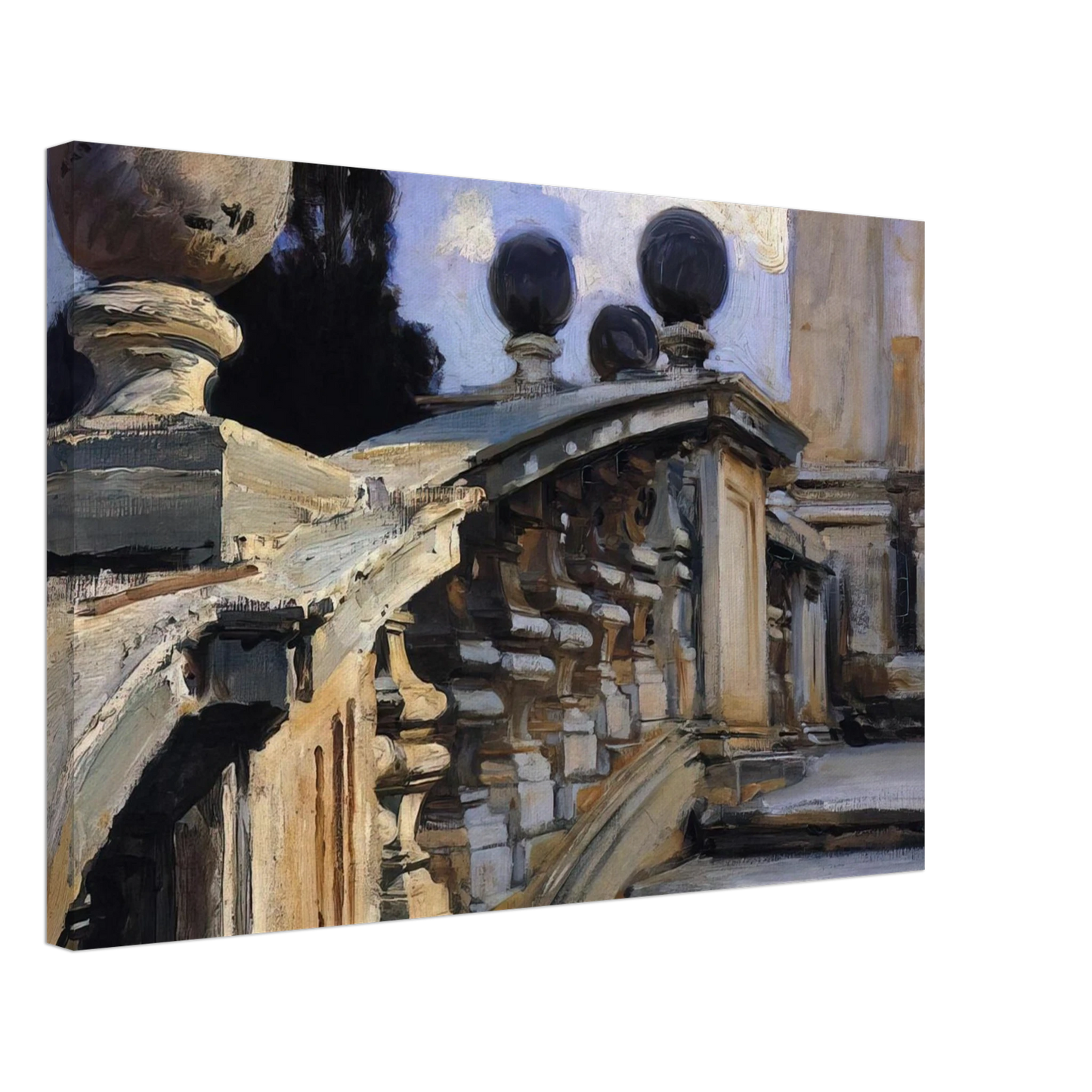 John Singer Sargent - The Steps of the Church of S. S. Domenico-e-Siste in Rome Canvas - 70x100 cm / 28x40 inches-canvas