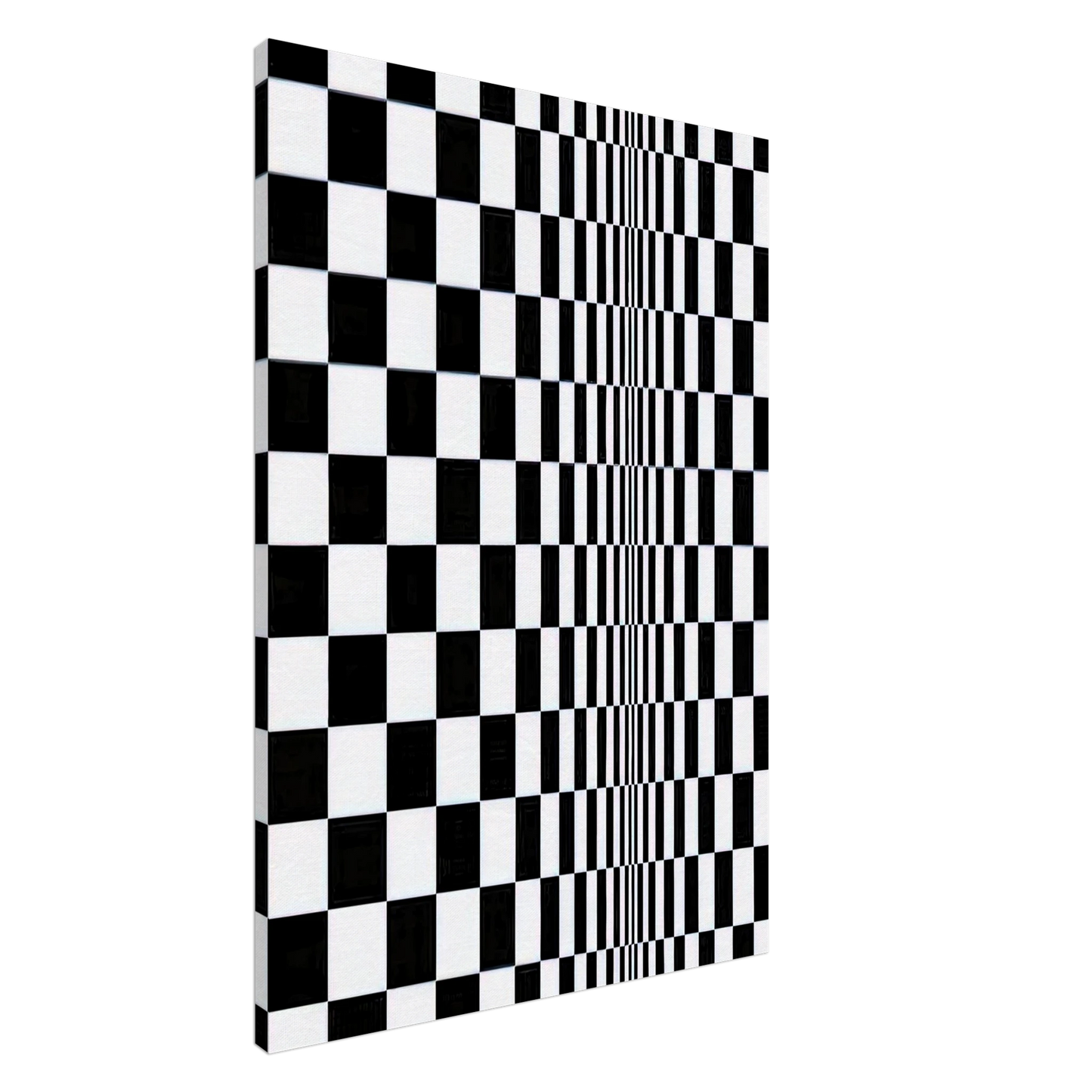 Bridget Riley - MOVEMENT IN SQUARES 1961 Canvas - 20x30 cm / 8x12 inches-canvas