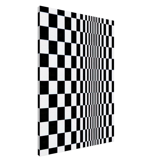 Bridget Riley - MOVEMENT IN SQUARES 1961 Canvas - 20x30 cm / 8x12 inches-canvas