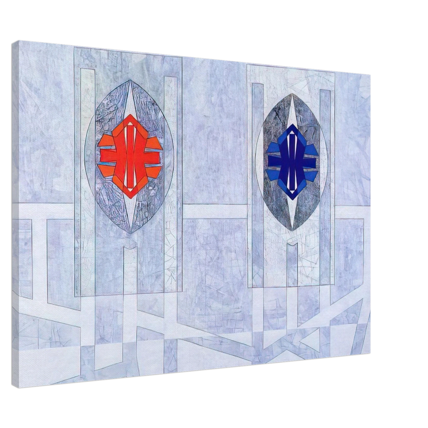 Jimmy Ernst - Twice - 1972 Canvas - 20x30 cm / 8x12 inches-canvas