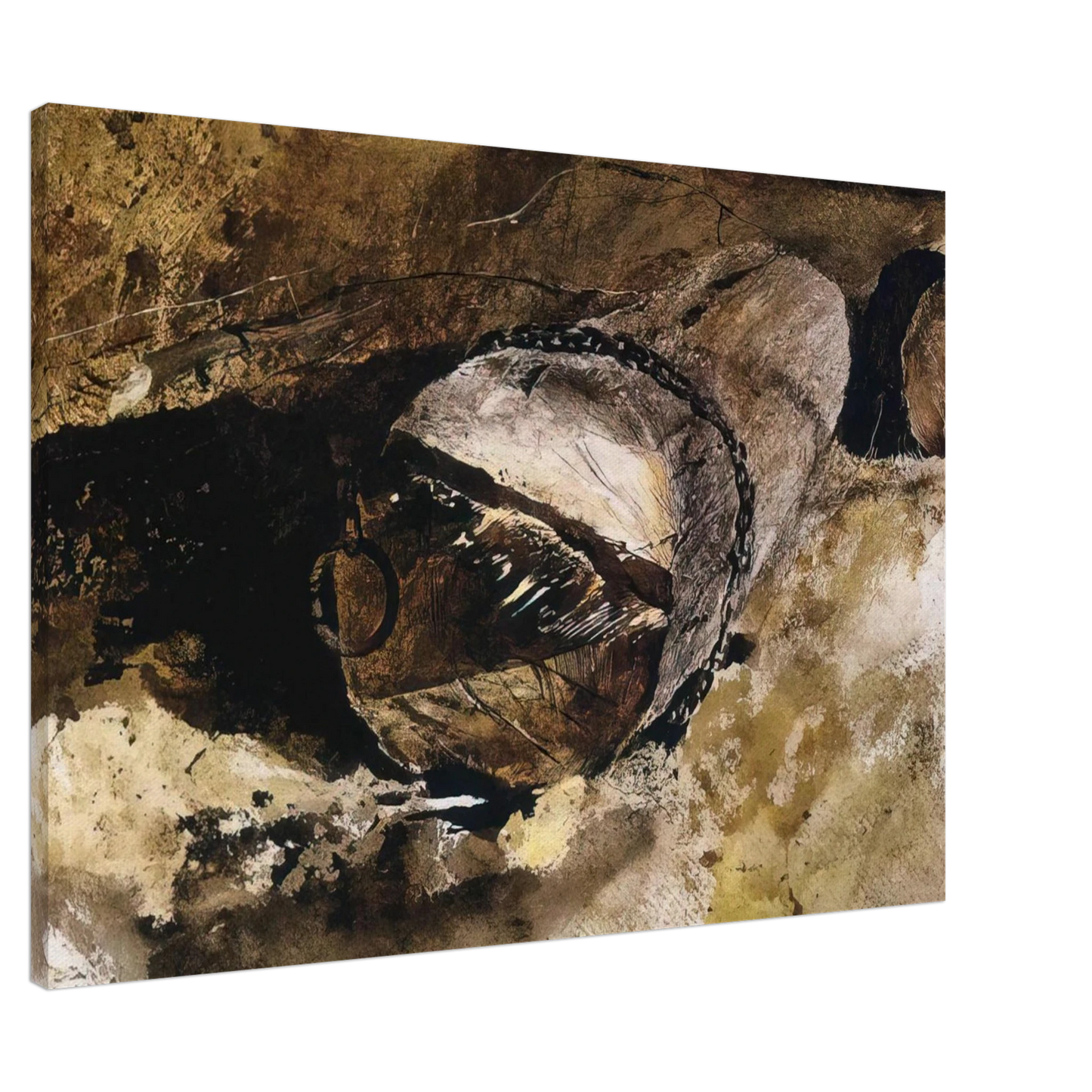 Andrew Wyeth - LOG CHAIN Canvas - 20x30 cm / 8x12 inches-canvas