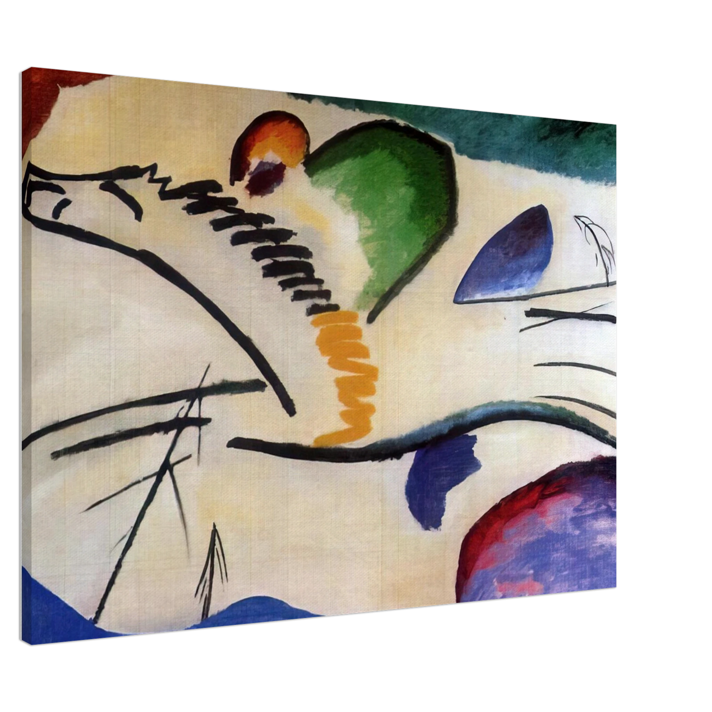 Wassily Kandinsky - LYRICAL LYRICS 1911 Canvas - 20x30 cm / 8x12 inches-canvas