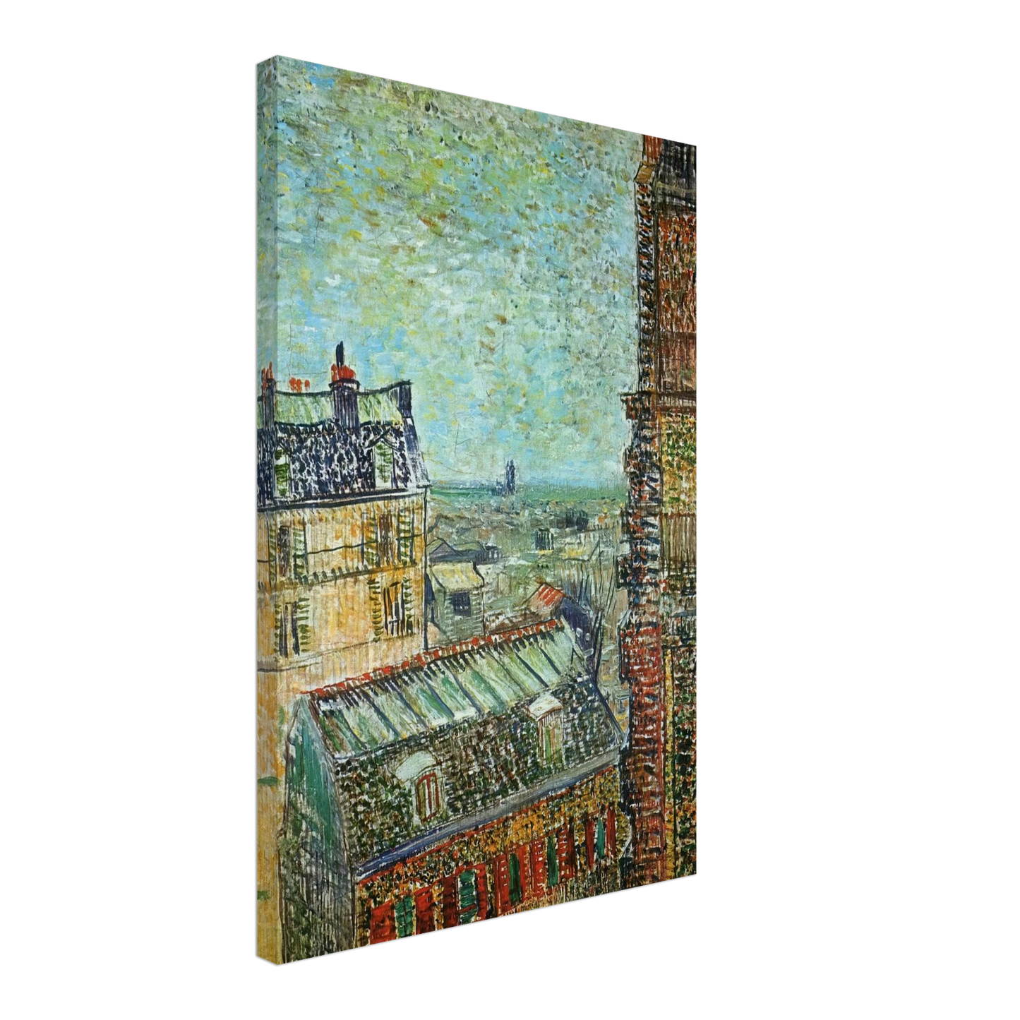 Vincent van Gogh - View of Paris from Vincent's Room in the Rue Lepic Canvas - 40x60 cm / 16x24 inches-canvas