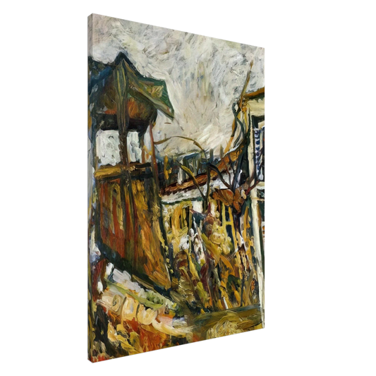 Chaim Soutine - PARISIAN SUBURB Canvas - 20x30 cm / 8x12 inches-canvas