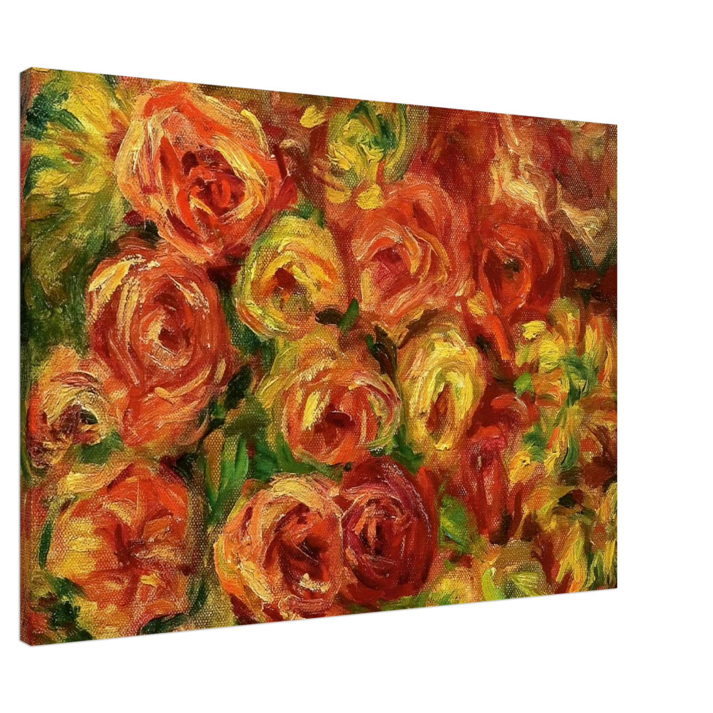 Pierre-Auguste Renoir - Armful of Roses Canvas - 20x30 cm / 8x12 inches-canvas