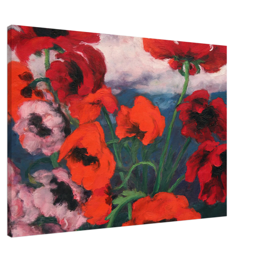 Emil Nolde - Large Poppies Canvas - 20x30 cm / 8x12 inches-canvas