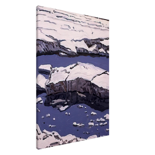 Neil Welliver - Study for Ice Flow, Allagash - 1996 Canvas - 20x30 cm / 8x12 inches-canvas