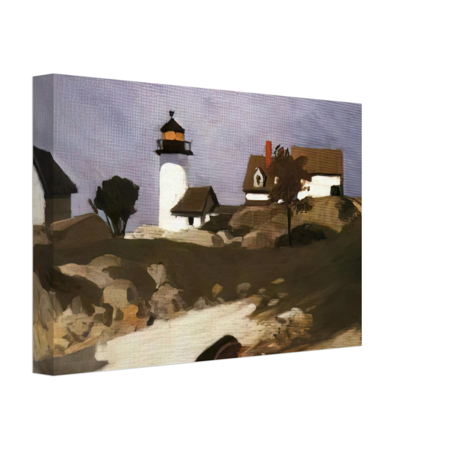 Edward Hopper - Squam Light Canvas - 40x60 cm / 16x24 inches-canvas