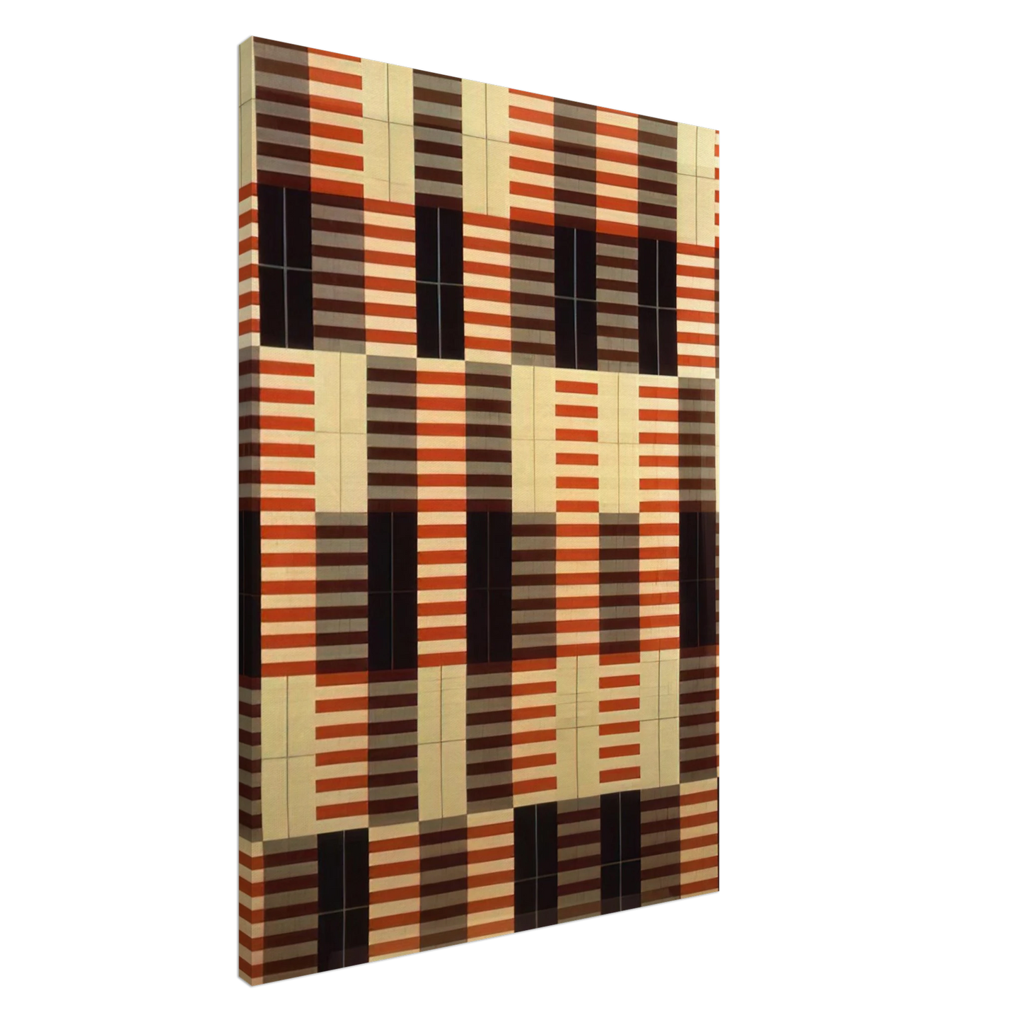 Anni Albers - BLACK WHITE RED 1964 Canvas - 20x30 cm / 8x12 inches-canvas