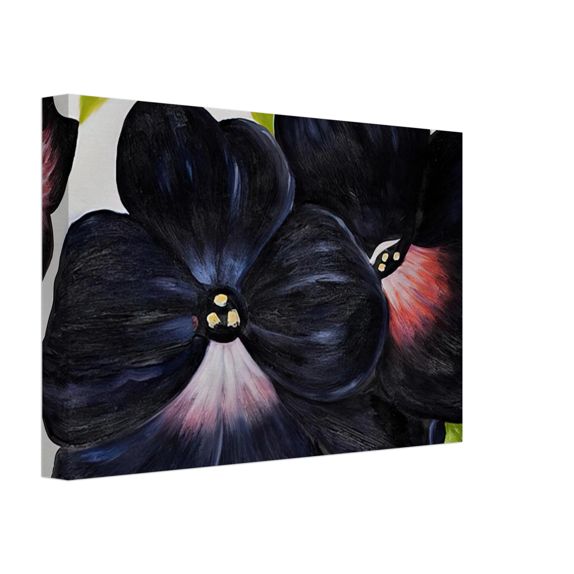 Georgia O'Keeffe - Black and Purple Petunias Canvas - 40x60 cm / 16x24 inches-canvas