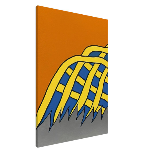 Nicholas Krushenick - Quick Red Fox - 1963 Canvas - 20x30 cm / 8x12 inches-canvas