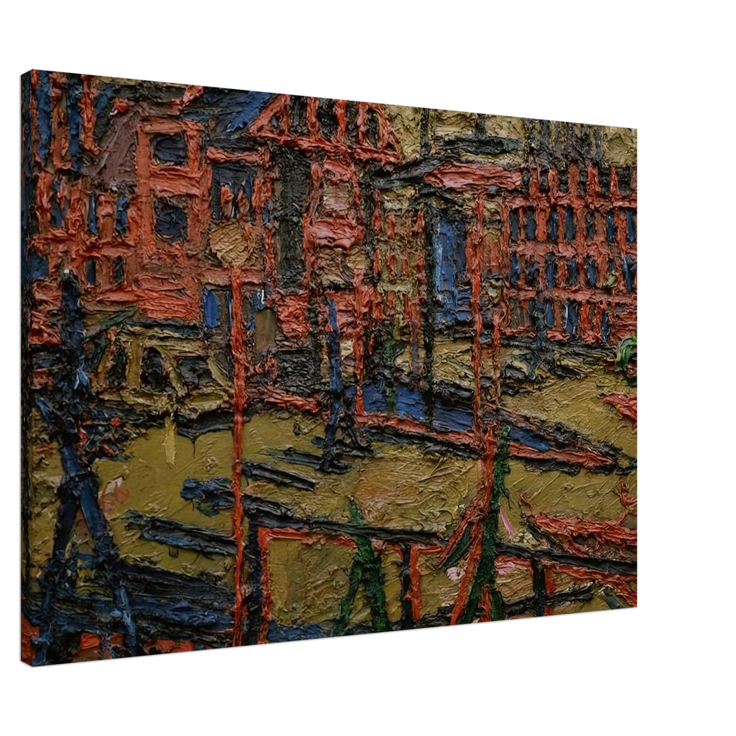 Frank Auerbach - BEHIND CAMDEN TOWN STATION SUMMER EVENING Canvas - 20x30 cm / 8x12 inches-canvas