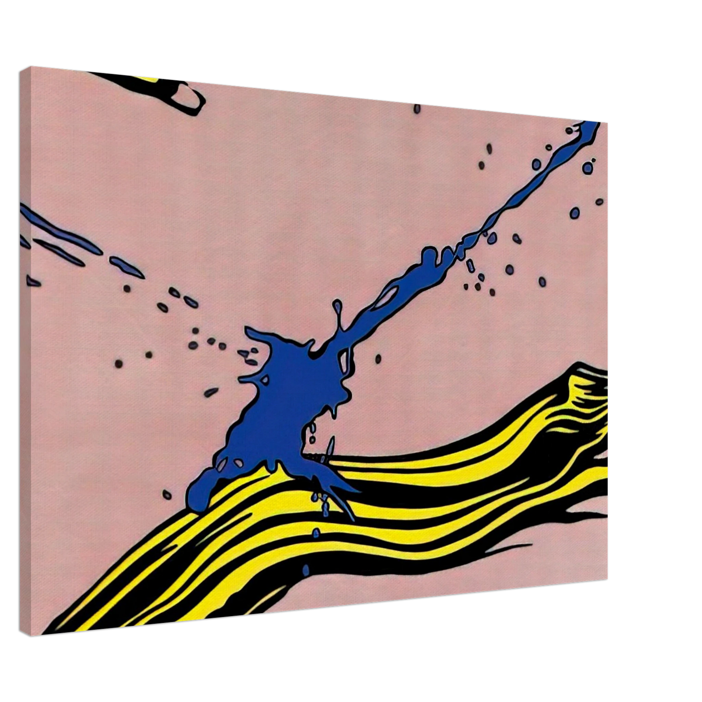 Roy Lichtenstein - BRUSHSTROKE WITH SPATTER 1966 Canvas - 20x30 cm / 8x12 inches-canvas