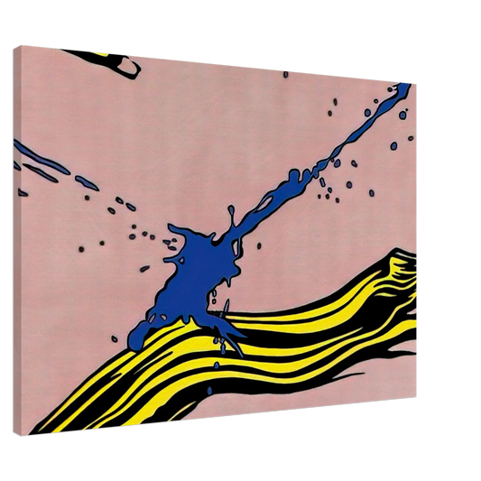 Roy Lichtenstein - BRUSHSTROKE WITH SPATTER 1966 Canvas - 20x30 cm / 8x12 inches-canvas