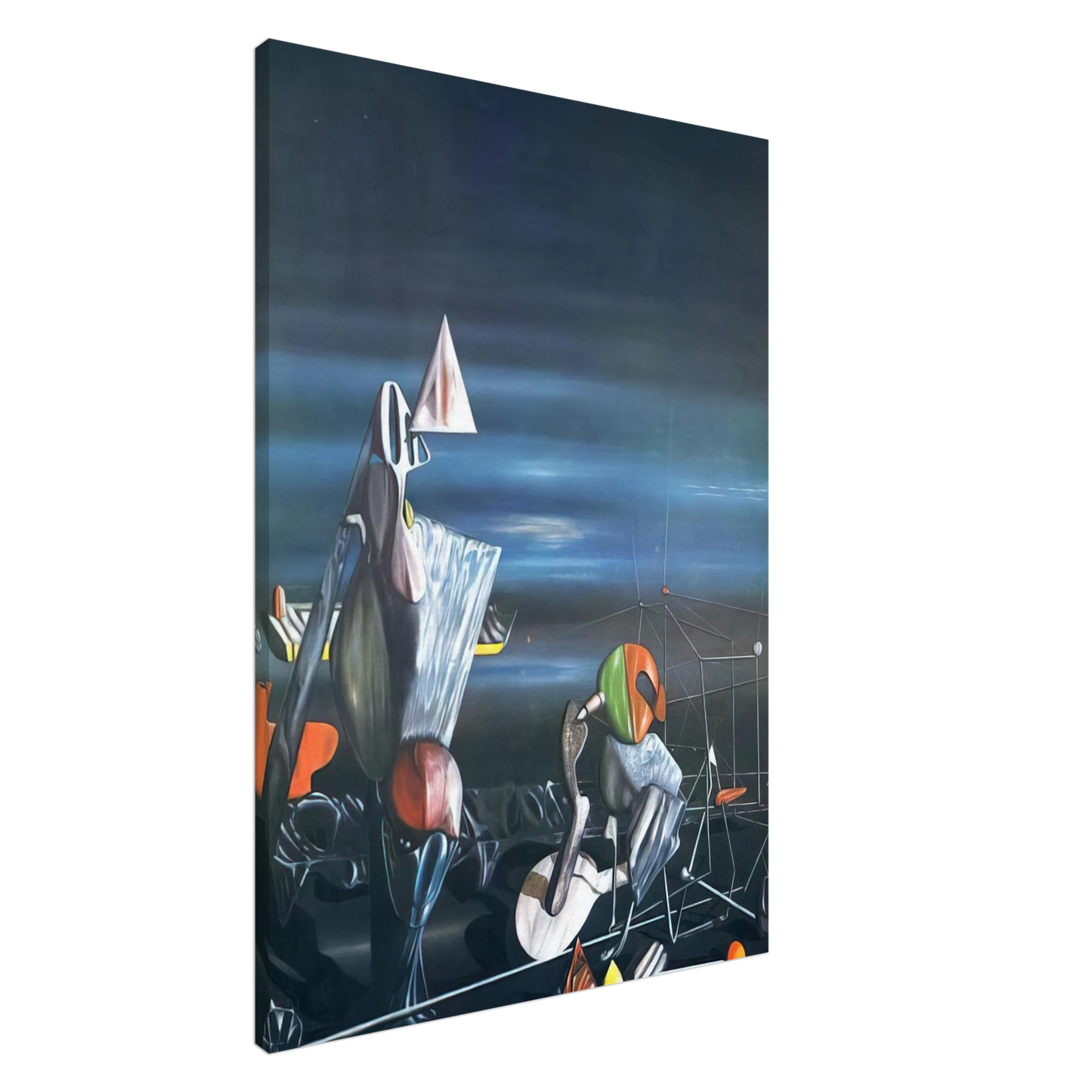 Yves Tanguy - Slowly Toward The North Canvas - 20x30 cm / 8x12 inches-canvas