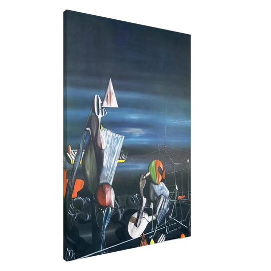 Yves Tanguy - Slowly Toward The North Canvas - 20x30 cm / 8x12 inches-canvas