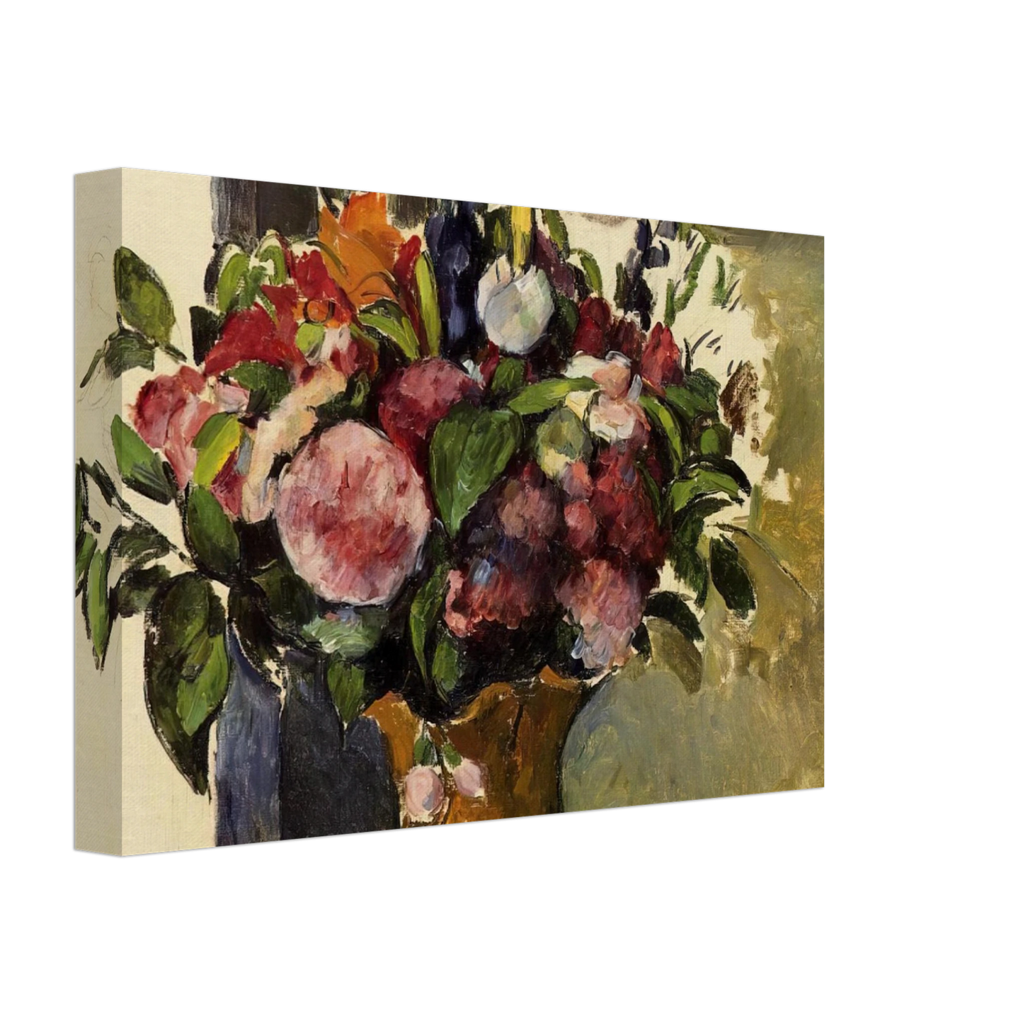 Paul Cezanne - Flowers in a Vase Canvas - 40x60 cm / 16x24 inches-canvas