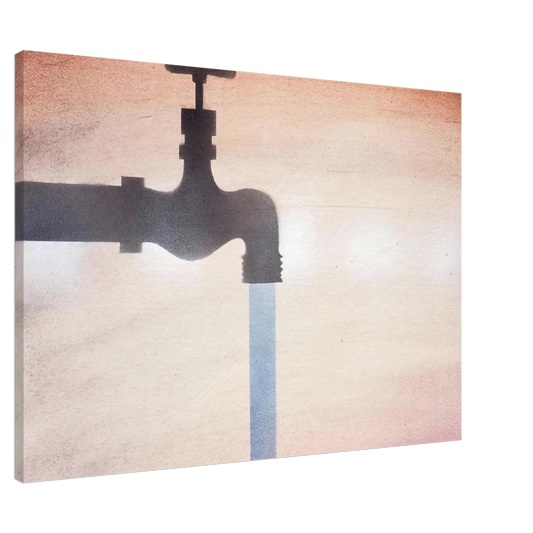 Edward Ruscha - FAUCET Canvas - 20x30 cm / 8x12 inches-canvas