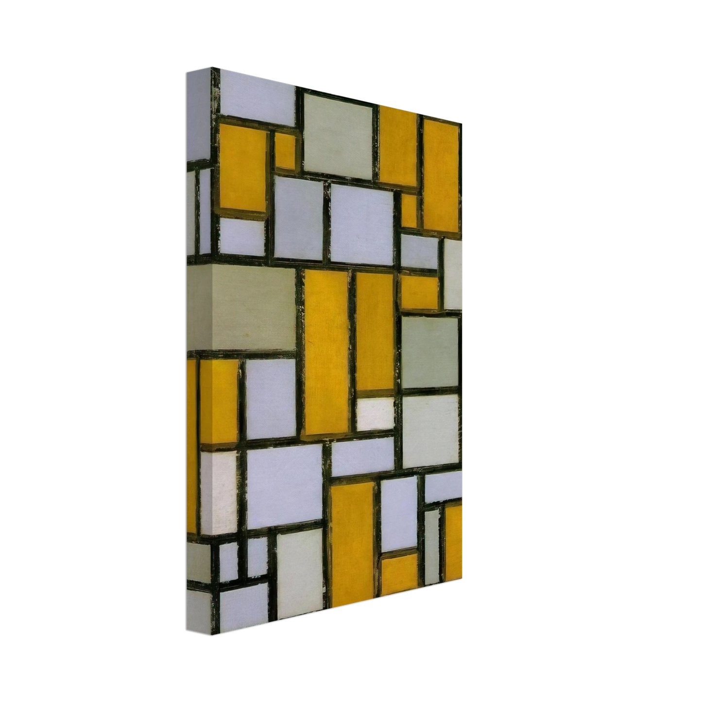 Piet Mondrian - Composition with Gray and Light Brown Canvas - 40x60 cm / 16x24 inches-canvas