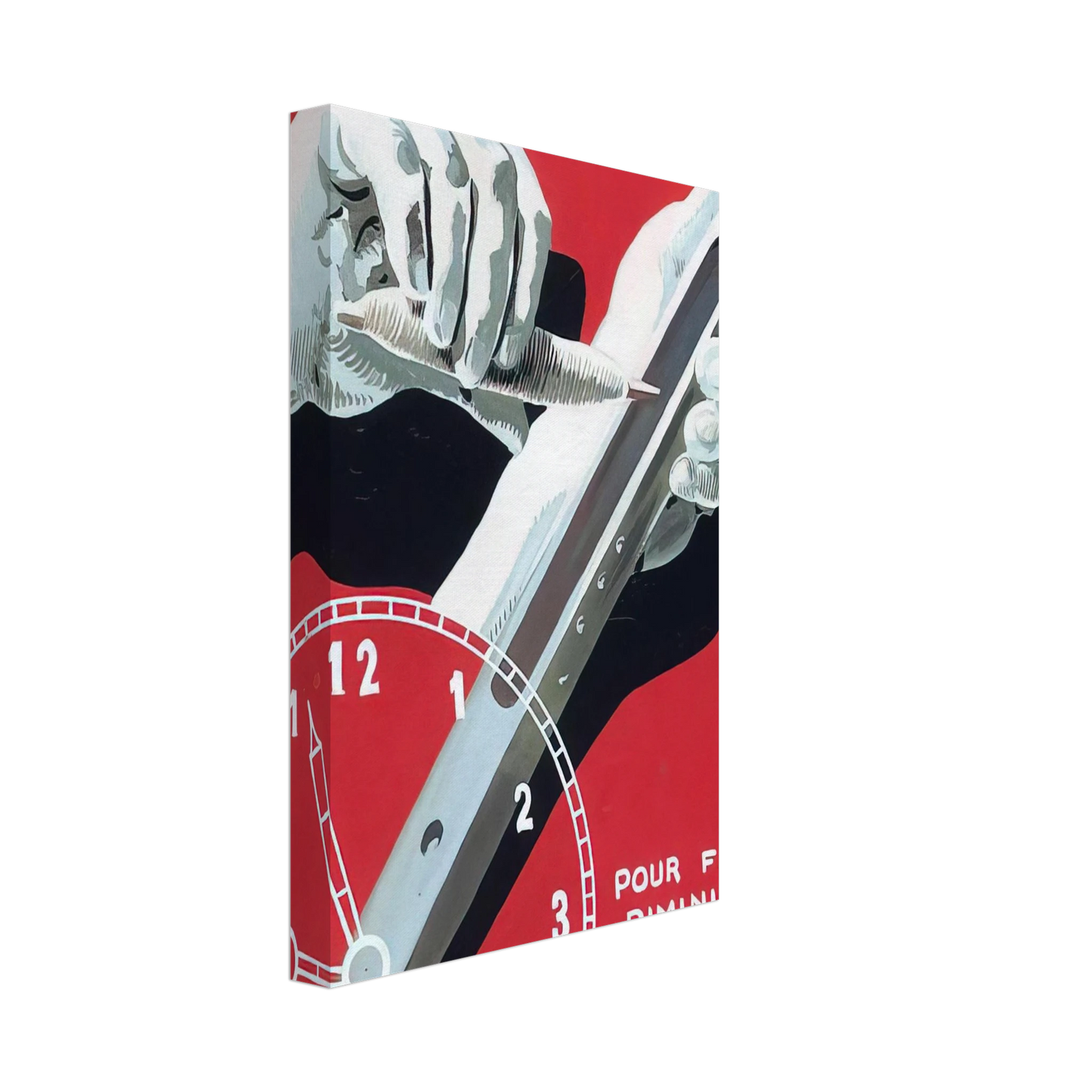 Rene Magritte - PROJECT OF POSTER THE CENTER OF TEXTILE WORKERS IN BELGIUM TO REDUCE WORKING HOURS 1938 Canvas - 70x100 cm / 28x40 inches-canvas