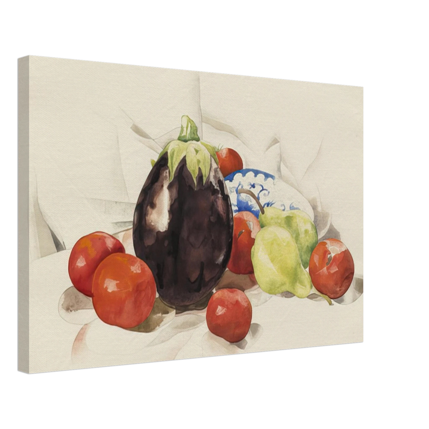 Charles Demuth - Eggplant and Tomatoes - 1926 Canvas - 70x100 cm / 28x40 inches-canvas