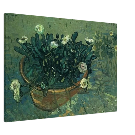 Vincent van Gogh - Still Life Bowl with Daisies Canvas - Default Title-canvas