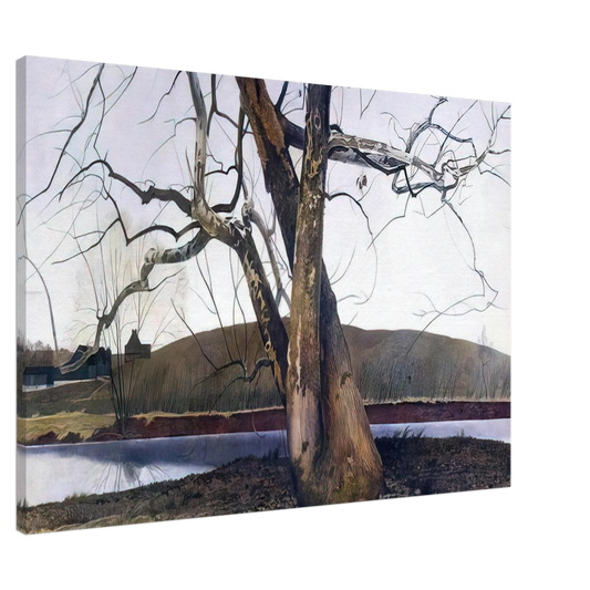 Andrew Wyeth - DIL HUEY FARM Canvas - 20x30 cm / 8x12 inches-canvas