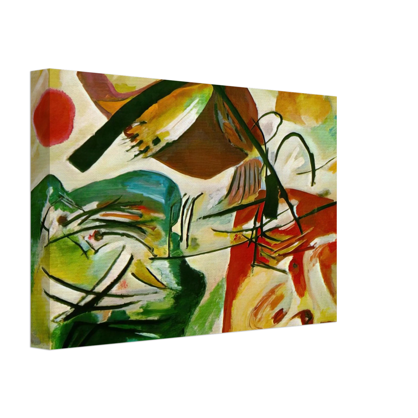 Wassily Kandinsky - PICTURE WITH A BLACK ARCH 1912 Canvas - 70x100 cm / 28x40 inches-canvas