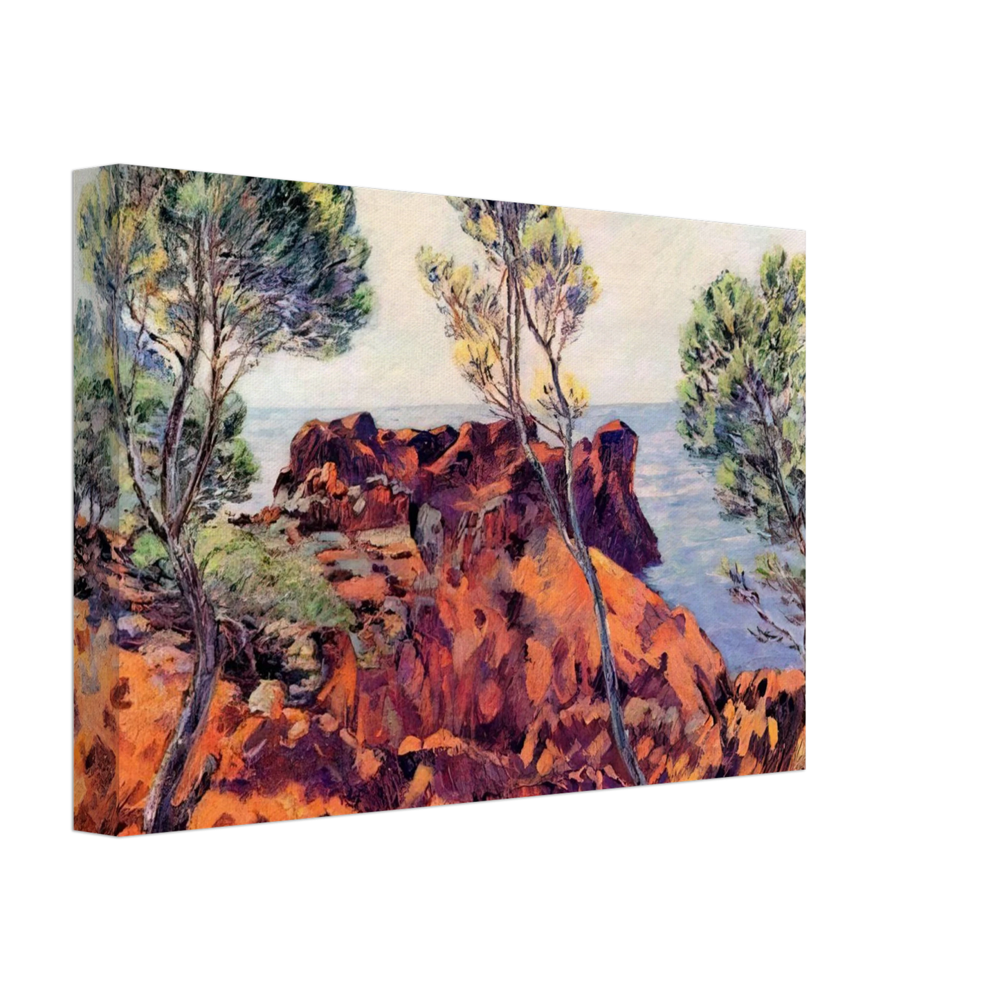 Armand Guillaumin - Agay, les Roches Rouges - 1901 Canvas - 70x100 cm / 28x40 inches-canvas