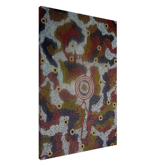 Clifford Possum Tjapaltjarri - Marla Dreaming - 1987 Canvas - 20x30 cm / 8x12 inches-canvas