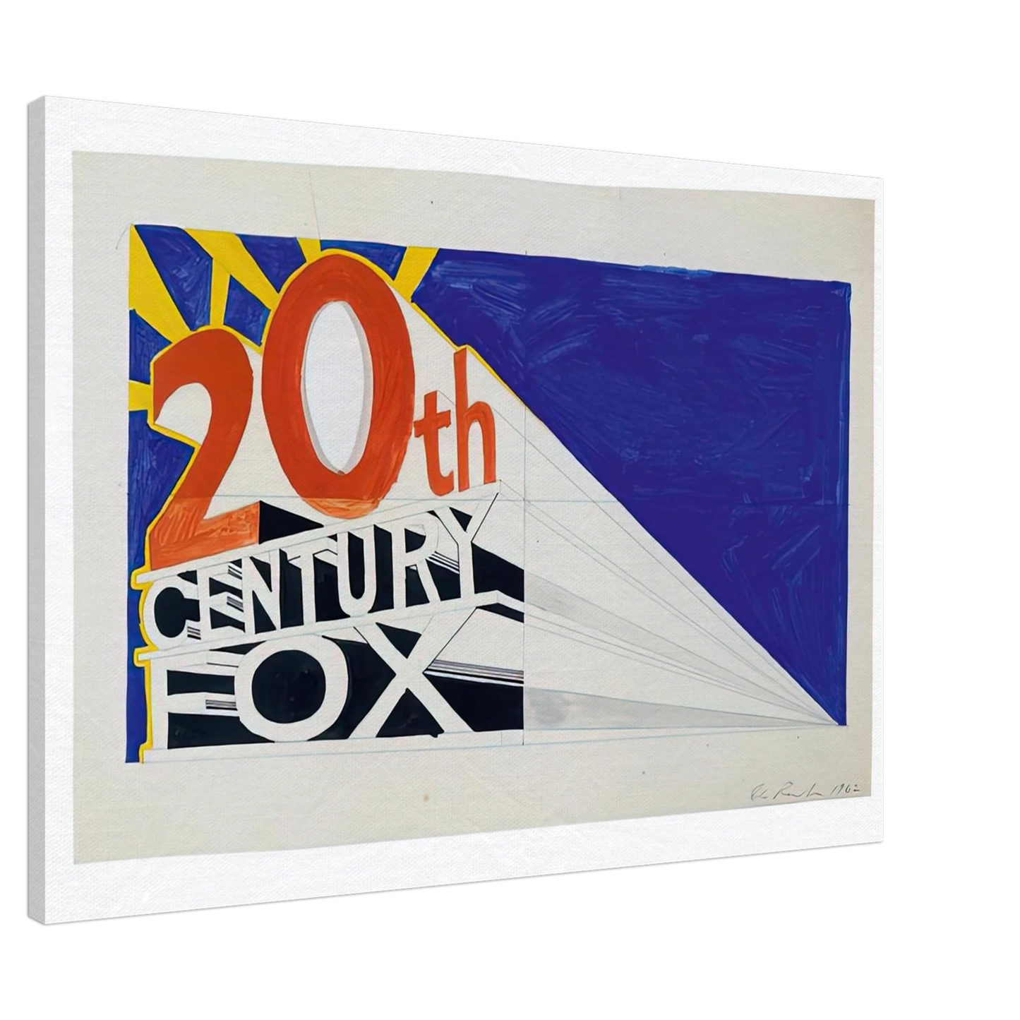 Edward Ruscha - TRADEMARK 3 1962 Canvas - 20x30 cm / 8x12 inches-canvas