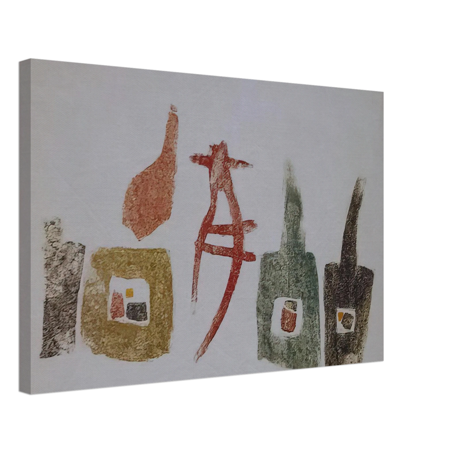 Julius Bissier - 15.6.57 Canvas - 70x100 cm / 28x40 inches-canvas