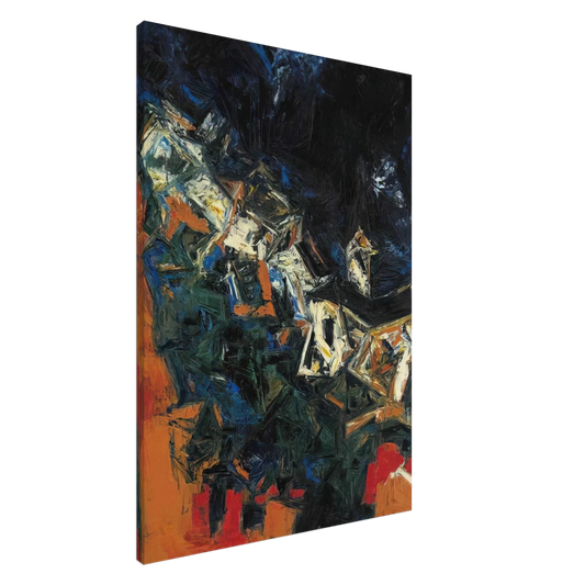 S. H. Raza - Clocher du Village - 1958 Canvas - 20x30 cm / 8x12 inches-canvas