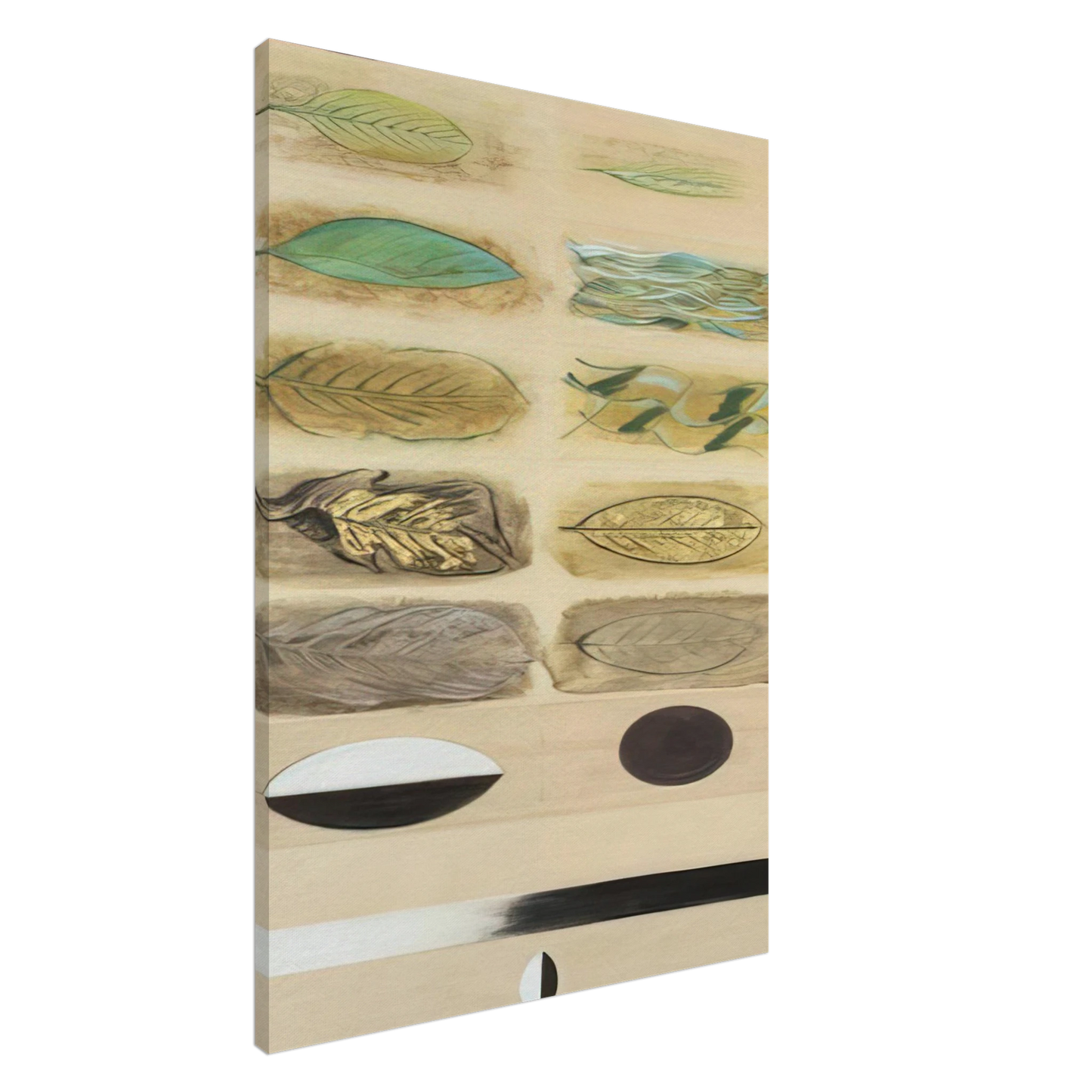 Morris Graves - Life Cycle of a Leaf - Expressionism Canvas - 20x30 cm / 8x12 inches-canvas