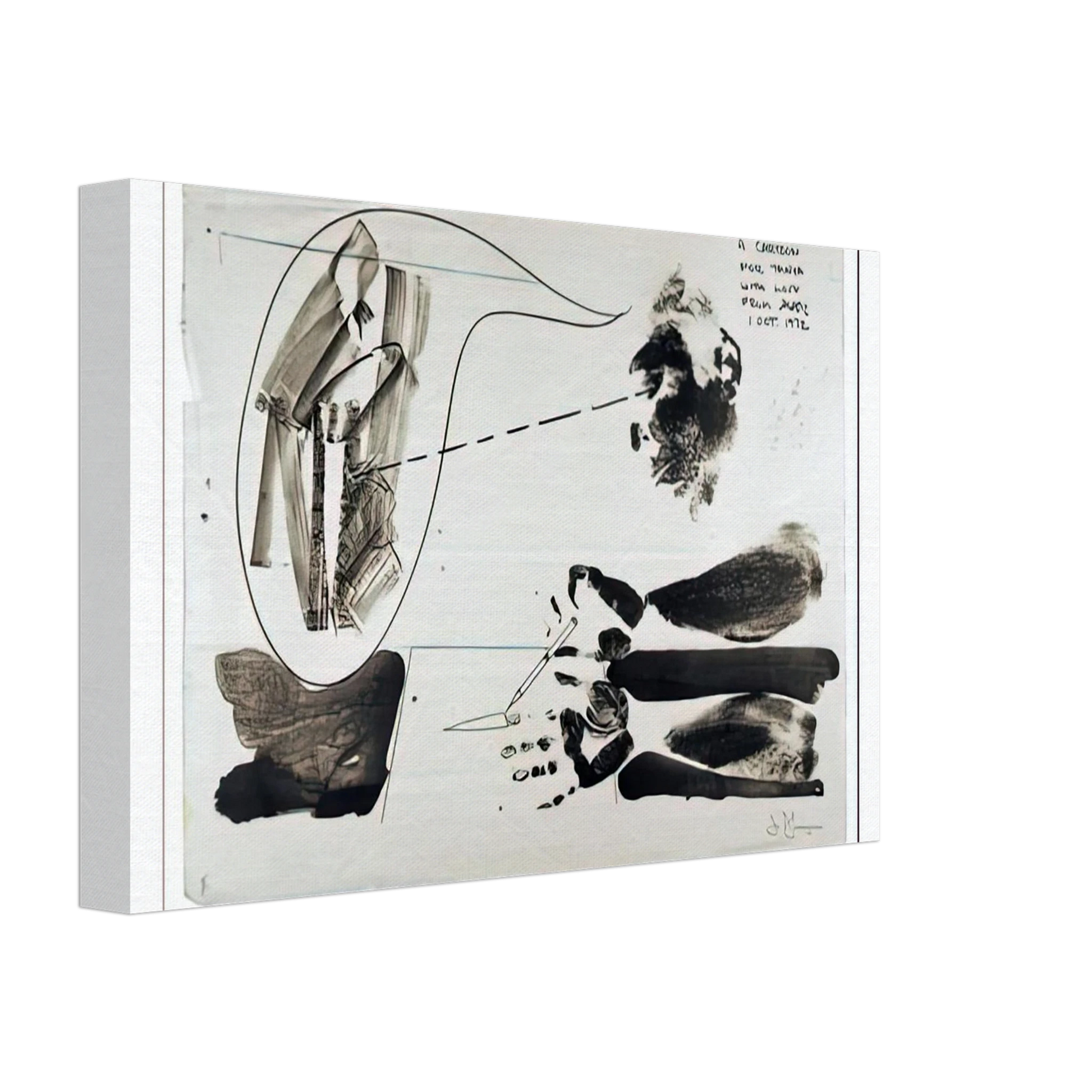 Jasper Johns - CARTOON FOR TANYA 1972 Canvas - 40x60 cm / 16x24 inches-canvas