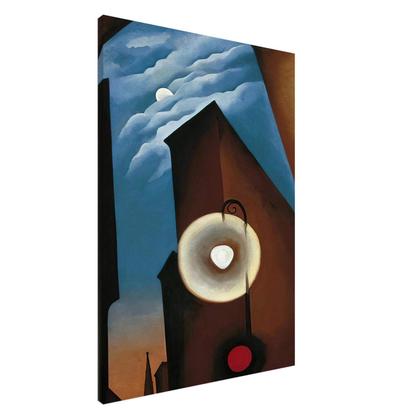 Georgia O'Keeffe - New York with Moon Canvas - 20x30 cm / 8x12 inches-canvas