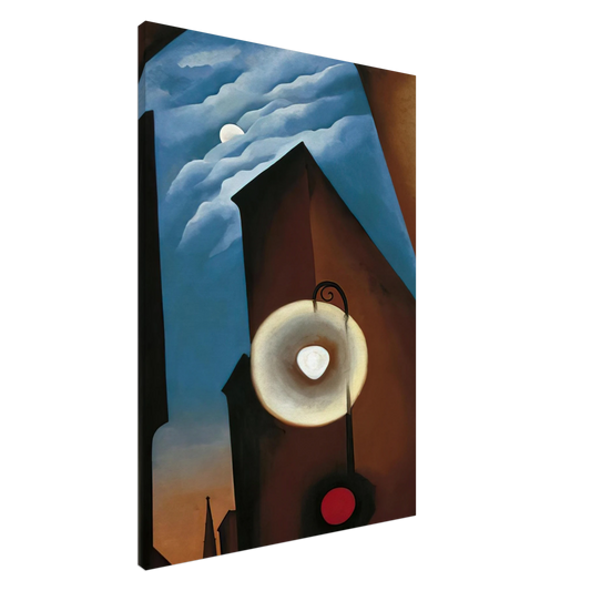 Georgia O'Keeffe - New York with Moon Canvas - 20x30 cm / 8x12 inches-canvas