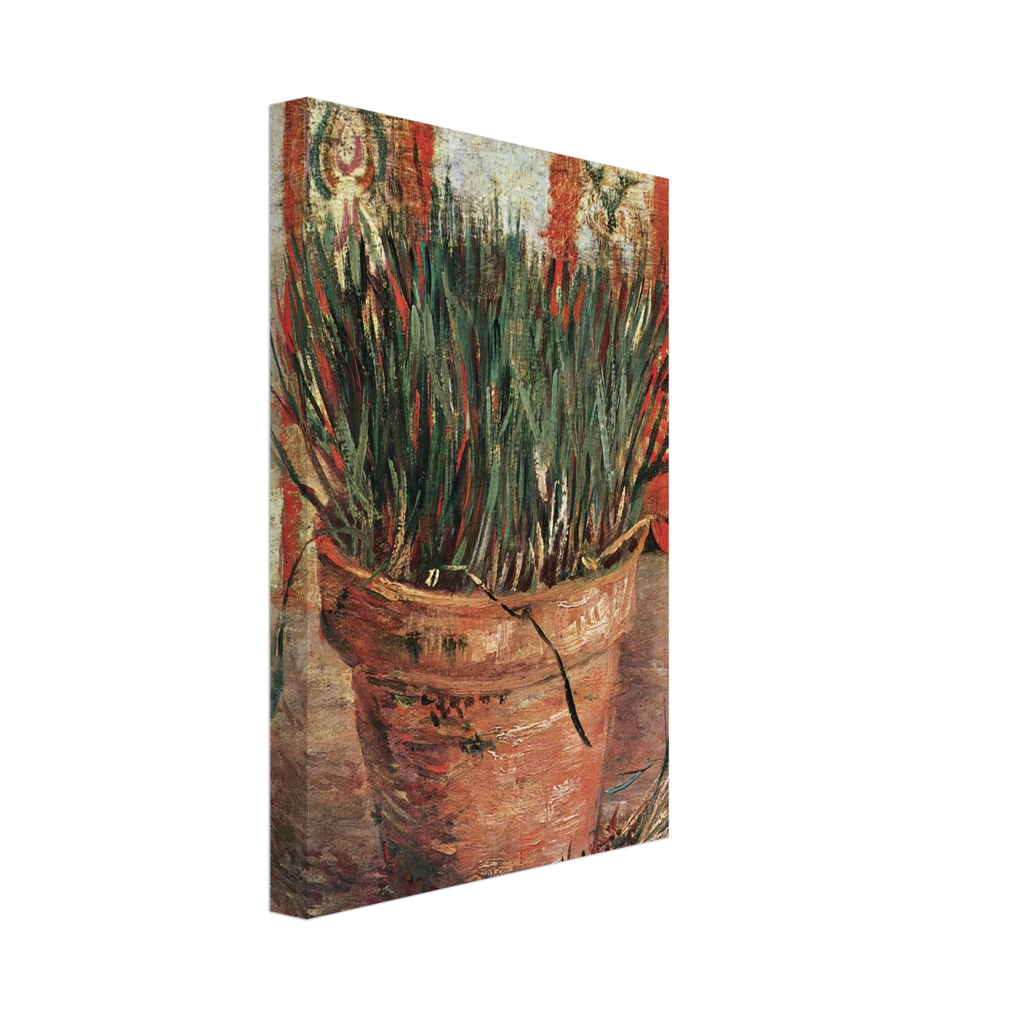 Vincent van Gogh - Flowerpot with Chives Canvas - 40x60 cm / 16x24 inches-canvas