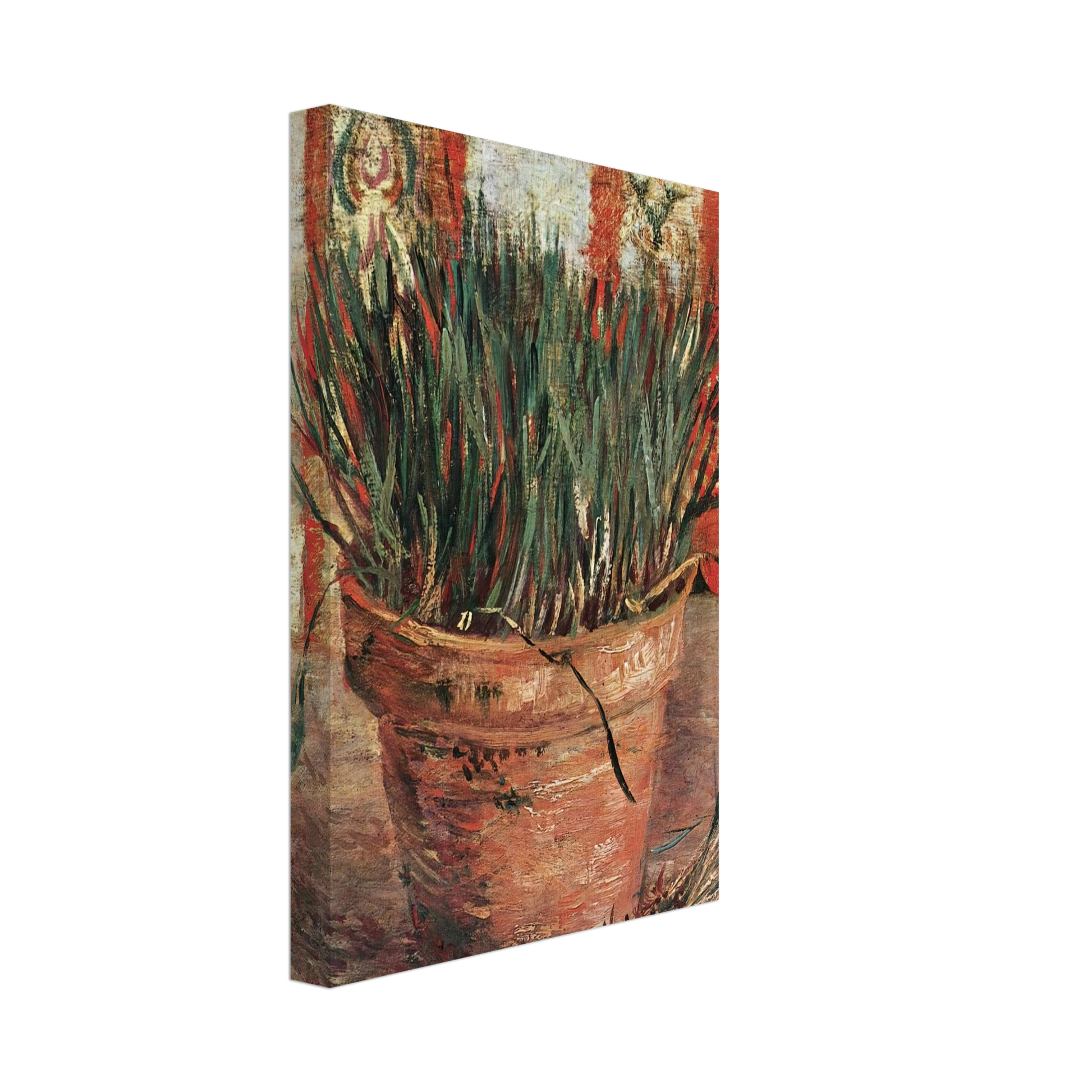 Vincent van Gogh - Flowerpot with Chives Canvas - 40x60 cm / 16x24 inches-canvas