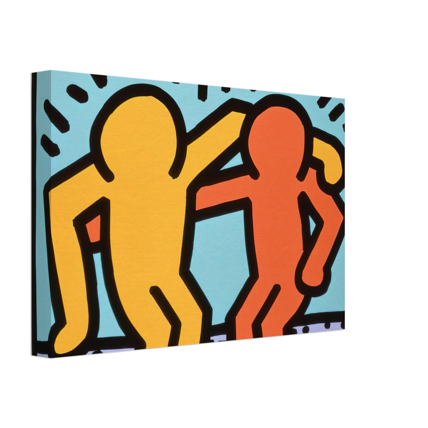 Keith Haring - BEST BUDDIES 1990 Canvas - 70x100 cm / 28x40 inches-canvas