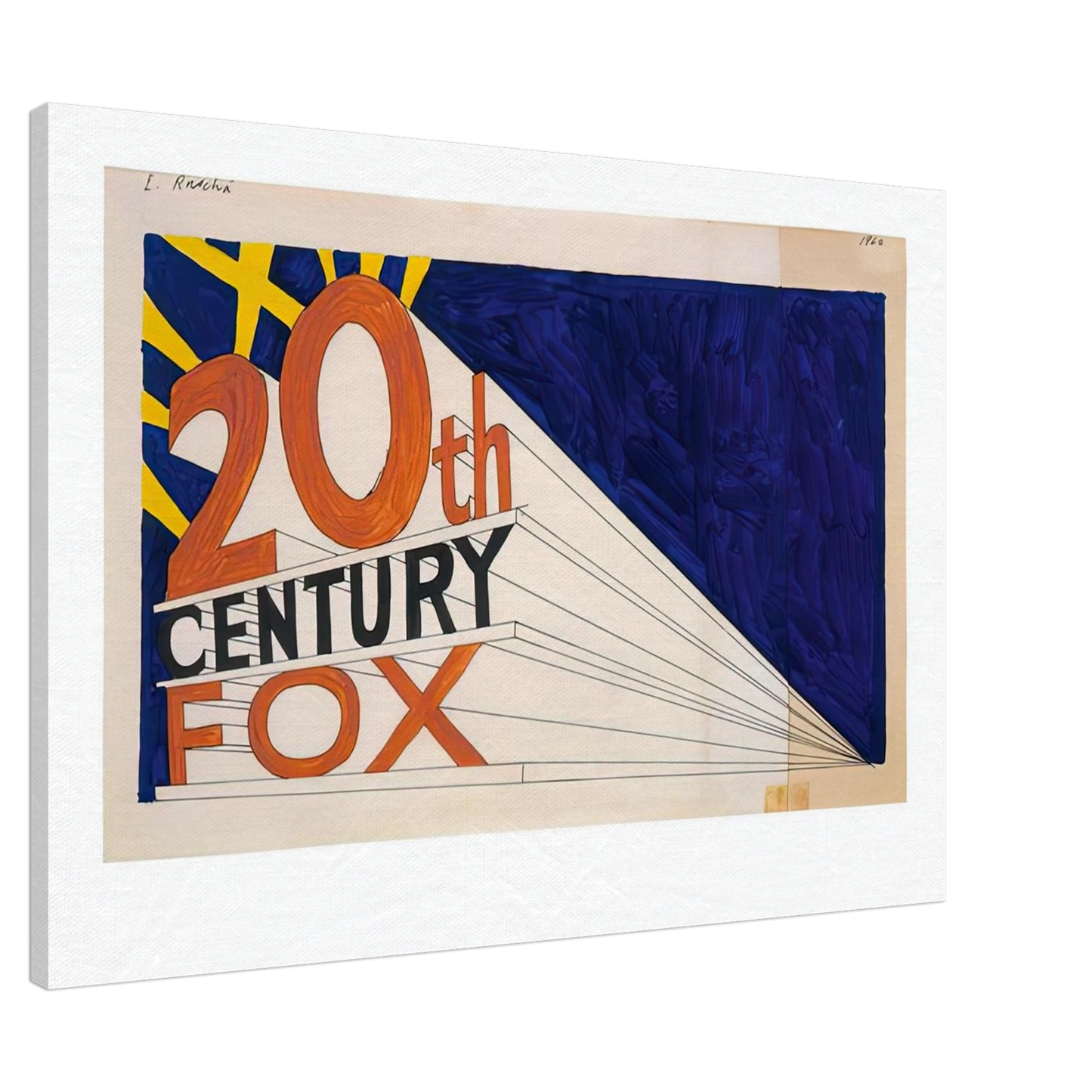 Edward Ruscha - TRADEMARK 7 1962 Canvas - 20x30 cm / 8x12 inches-canvas